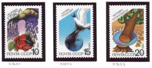 Russia Scott 5851-5853 MNH** 1990 Environment set