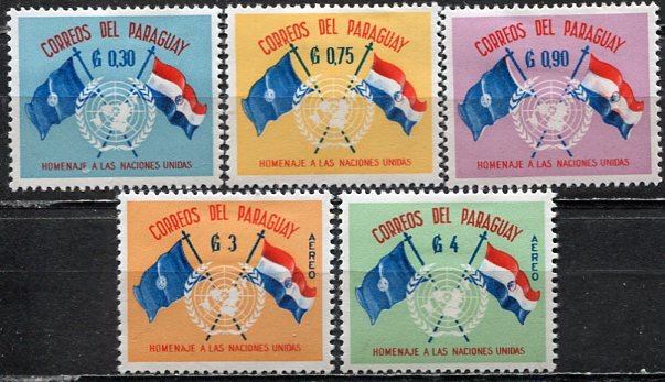 Paraguay; 1960: Sc. # 569-571, C272-C273: */MH Cpl. Set