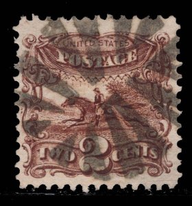 MOMEN: US STAMPS #113 FANCY CORK USED VF+ LOT #87170**