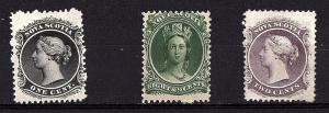 NOVA SCOTTA 1860 Scott 8 & 11mh 9mng scv $45.00 less 30%=$31.50 Buy it Now !!