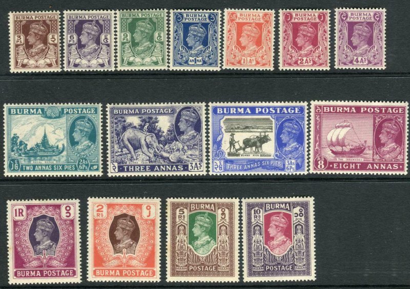 BURMA-1946 An unmounted mint set to 10r Sg 51-63