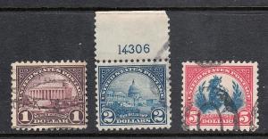 US #571-573 Used