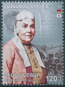 Armenia Writers Stamps 2020 MNH Diana Apcar Abgar People 1v Set