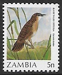 Zambia # 433 - Black-tailed Cisticola - MNH.....{BE14}