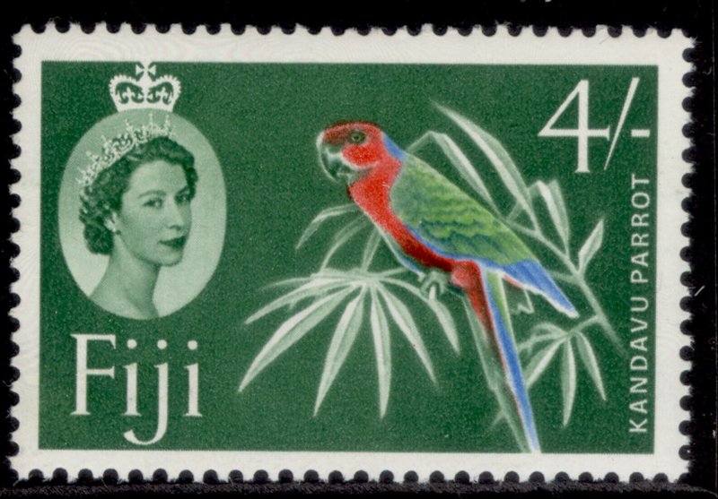 FIJI QEII SG321, 4s red, yellow-green, blue and green, NH MINT.