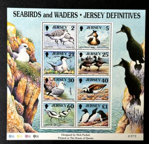 Jersey: : 1997, Seabirds and Waders, Definitive series, set of 4 M/Sheets
