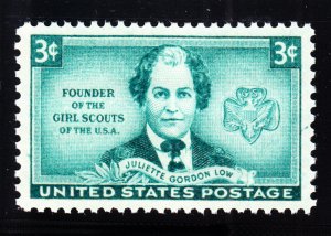 US 974 3c founder of the Girl Scouts w/PSE Cert 95 XF-S OG NH SMQ $27 