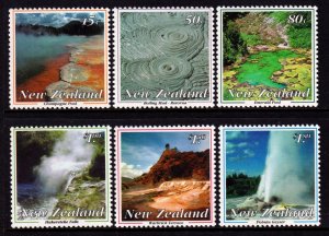 New Zealand 1993 Thermal Wonders Complete Mint MNH Set SC 1155-1160