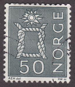 Norway 424 Used 1962 Boatswains Knot