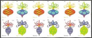 US Booklet #4571-74 Christmas Tree Baubles