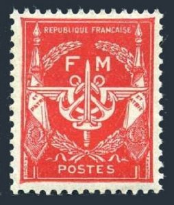 France M11 two stamps, MNH. Michel M11. Military Stamps 1947.