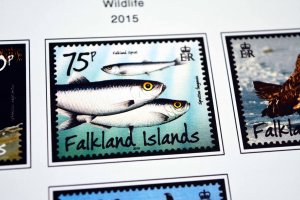 COLOR PRINTED FALKLAND ISLANDS 2011-2020 STAMP ALBUM PAGES (36 illustr. pages)