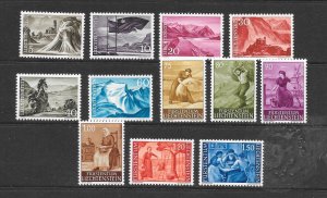 LIECHTENSTEIN #336-49 LANDSCAPES & WORKERS MNH