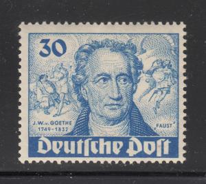 Germany  Berlin 1949 MNH Scott #9N63 30pf Goethe, 'Faust'