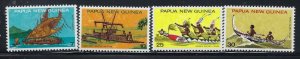 Papua New Guinea 406-09 MNH 1975 Traditional Canoes (fe5844)