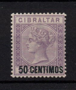 Gibraltar QV 1889 50c on 6d SG20 mint LHM WS37311