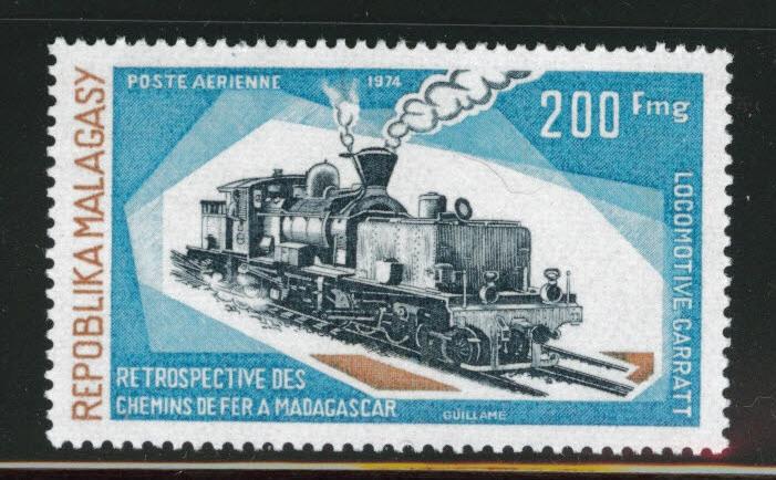 Madagascar Malagasy Scott C128 MNH** 1974 200fr locomotive