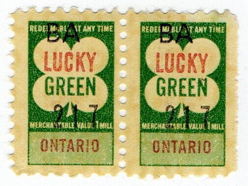 (I.B) Canada Cinderella : Trading Stamp (Lucky Green - Ontario)