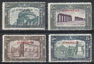 Cyrenaica Types of 1926 Ovpt (Scott #B25-28) MVLH Tone Spots