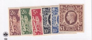 GB SG 476-478c VF-MLH KGV1 HIGH VALUES CAT VALUE £425 or $535