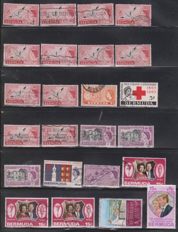 BERMUDA Large Lot Of Used Stamps - With Duplication - Some Minor Faults