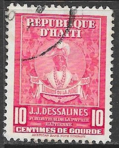 Haiti 381: 10c Jean Jacques Dessalines, used, F-VF