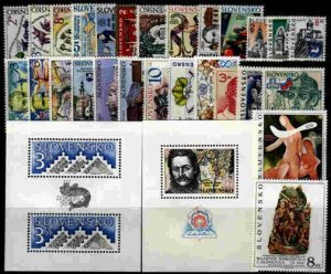 Slovakia 1995 MNH Year set   27 stamps + 2 Souvenir sheets