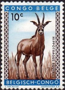 Belgian Congo 306 - Mint-H - 10c Roan Antelope (1959) (cv $0.30)