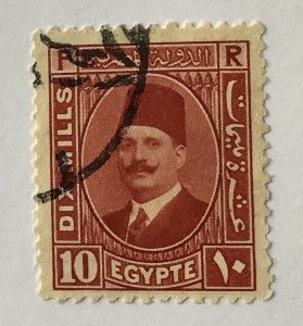 Egypt 1927-37 Scott 136 used - 10m,  King Fuad