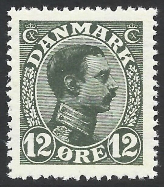 Denmark 1913-28 Christian X 12o Gray Green #101 F/VF-NH CV $7.50-