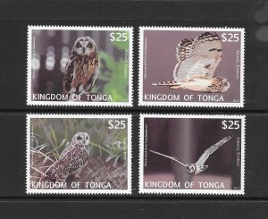 BIRDS - TONGA #CE2-5   OWLS  MNH