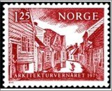 Norway 1975 Used NK749 Street in Stavanger Red 1.25 Krone (SC652)*STOCK IMAGE*