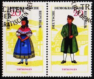 Germany(DDR). 1964 20pf(Pair)  S.G.E799/E800 Fine Used