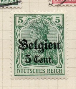 Belgium 1916-18 Early Issue Fine Mint Hinged 5c. Optd Surcharged NW-184341