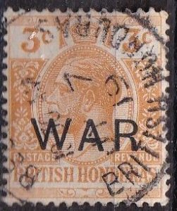 British Honduras MR5 (used) 3c George V, org (1918)