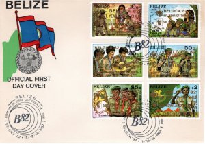 Belize 1982 Sc 653-8 FDC