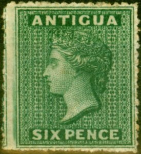 Antigua 1863 6d Dark Green SG9 Fine & Fresh Mtd Mint