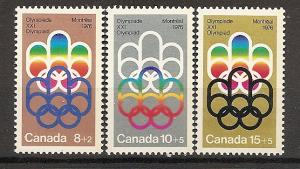 Canada 1974 Sc#B1/B3 MONTREAL OLYMPIC GAMES Set (3) MNH