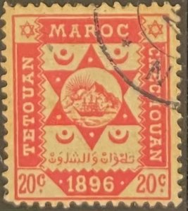 Morocco, 1896, Maury I-13, Used, VF