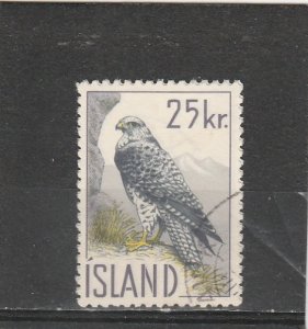 Iceland  Scott#  323  Used  (1959 Gyrfalcon)