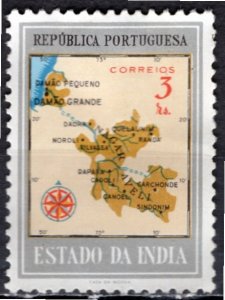 Portuguese India; 1957: Sc. # 552: Mint Gumless Single Stamp