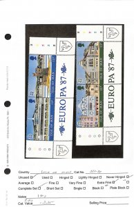 Isle of Man, Postage Stamp, #331-334 Mint NH, 1987 Europa