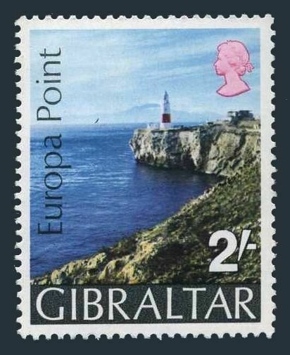 Gibraltar 233 two stamps,MNH.Michel 236. EUROPA POINT 1970.Lighthouse.