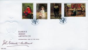 Jersey 1979 Sc#213/216 Year of the Child (ICY) Famous Paintings Set(4) FDC