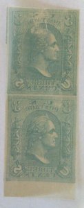 Scott #79-E8a - 3c  Light Green - Loewenberg Decalcomania - Pair - Essay