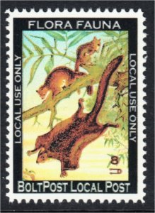 Flying Squirrel Fantasy Stamp Artistamp by BoltPost Local Post