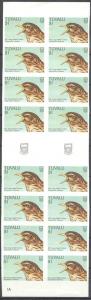 Tuvalu 482 MNH imperf.bl. of 16 Birds