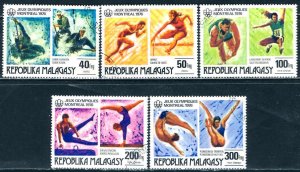Malagasy (Madagascar); 1976; Sc. # 543-544, C153-C155; Used CTO Cpl. Set