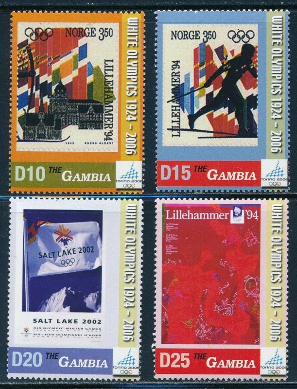 Gambia -Turin Olympic Games Sports Stamps Set (2006)