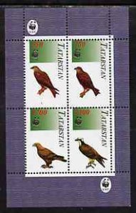 TATARSTAN - 1997 - Birds of Prey - Perf 4v Sheet-Mint Never Hinged-Private Issue